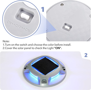 IP68 đường đánh dấu Đèn năng lượng mặt trời Dock ánh sáng Nhôm Nhà ở ngoài trời trang trí mặt đất bước cầu thang Patio con đường hồ bơi - Product Image 6