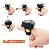 Symcode MJ-R30 Mini Lector de Códigos de Barras Inalámbrico USB, Escáner Portátil de Códigos QR 1D y 2D para Anillo, para Aplicaciones de Escaneo