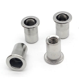 YPH OEM/ODM CS Galvanized Zinc-Plated Flat Head Cylindrical Blind <strong>Rivet</strong> <strong>Nut</strong> Class 10 Grade Metric Blue White Color - Product Image 3