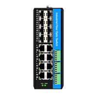 Dikelola 16 Port Gigabit Poe Switch Din-rail jaringan Switch 8RJ45 + 8SFP dengan 4 * RS485 + 2 * dapat BUS