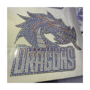 Personalizado Bling <span class=keywords><strong>Mustang</strong></span> Horse Crystal Hotfix Motif Iron on Rhinestone Transfer para camiseta - Product Image 4
