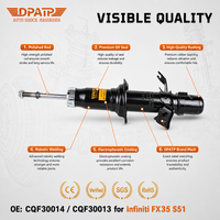 Amortisseurs en paire CQF30014 CQF30013 pour Infiniti FX35 QX70 – Kit de suspension direct usine – Vente en gros d'amortisseurs