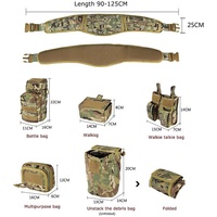 Ceinture tactique robuste à boucle à dégagement rapide pour les amateurs de sport, ceinture utilitaire réglable à dégagement rapide