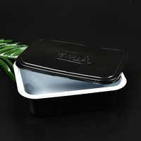 Boîte à lunch rectangulaire en plastique jetable Minxing MX-R-62 de 0,6 mm d'épaisseur pour sushis, nouilles, hamburgers, frites