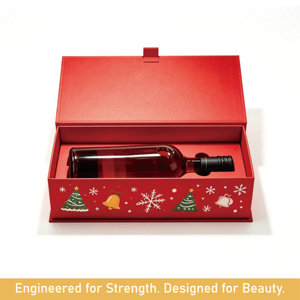 Boîte en forme de livre personnalisée, emballage en papier rigide, boîte cadeau magnétique de luxe, écologique, boîte à boissons, thé, café, vin pour Noël - Product Image 2