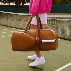Sac de padel personnalisé en PU léger de luxe, grande capacité, 2-en-1, multifonctionnel, rétro, sac de tennis pour homme et <span class=keywords><strong>femme</strong></span>, sac de <span class=keywords><strong>raquette</strong></span> de badminton - Product Image 1