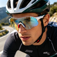Lunettes de soleil de sport de qualité supérieure, résistantes, pour l'extérieur, avec verres en TR90 PC, anti-UV, coupe-vent, pour la conduite, la course à pied, le cyclisme, logo personnalisé