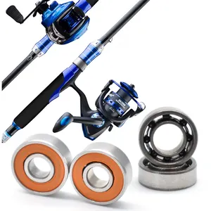 Carretel de pesca a7 lube, carretel de cerâmica híbrida com rolamento de esferas, miniatura, de pesca, roamientos abec, 7 rolamentos para carretel