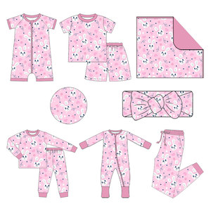 Bé tre ngủ sợi Romper trẻ mới biết đi cậu bé Dây Kéo tre đồ ngủ trẻ sơ sinh Cô Gái Quần Áo bí ẩn hộp Ngày Valentine - Product Image 5