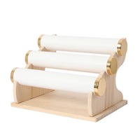 Présentoir Détachable en Velours pour Bracelets et Montres avec Base en Bois – Idéal pour Bijoux, Montres, Élastiques à Cheveux et Vitrines de Magasins