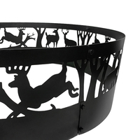 Table de jardin moderne en acier pour foyer extérieur à bois, avec ensemble de tables de camping et de fête, revêtement poudré, portable