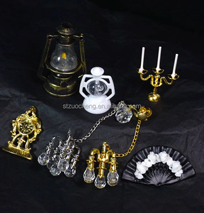 54 Styles 1:12 Doll House Decor Stove Trolley Phone Glasses Cake Stand Imitation <strong>tiffany</strong> Lamps Miniature Dollhouse Accessories - Product Image 1