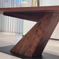 Table à manger en noyer noir d'Amérique du Nord, style antique créatif, grande table en bois massif rectangulaire pour la salle à manger à domicile