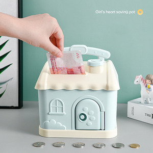 Hucha DIY para niñas, Caja <span class=keywords><strong>de</strong></span> Ahorro <span class=keywords><strong>de</strong></span> dibujos animados para niños, caja <span class=keywords><strong>de</strong></span> Banco <span class=keywords><strong>de</strong></span> monedas <span class=keywords><strong>de</strong></span> Casa <span class=keywords><strong>de</strong></span> crema con cerradura, almacenamiento <span class=keywords><strong>de</strong></span> Banco <span class=keywords><strong>de</strong></span> dinero para niños - Product Image 2