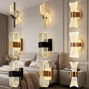 LED Aluminum Wall <b>Sconces</b> Acrylic Lamp Body for Living Room Bedroom Hotel or Restaurant Wall Mount <b>Lighting</b> - Product Image 1