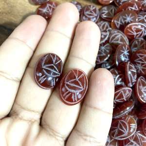 Ónix Rojo Natural Tallado en Forma de Escarabajo, Piedra Preciosa Suelta, Precio de Fábrica al por Mayor, Ónix Rojo Ovalado Tallado en Forma de Escarabajo para Joyería - Product Image 4