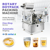 Machine d'emballage rotative Doypack multifonction personnalisable à prix d'usine pour bière, jus de fruits, café et autres boissons
