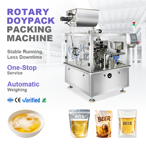 Factory Price Multi-Function Customizable Doypack Rotary Packing Machine for Beer Fruit Juice <b>Coffee</b> Beverages - Product Image 1