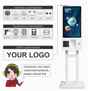 Floor Standing / <b>Wall</b> Mounted Capacitive Touch Screen Food Ordering Machine Self-service Kiosk for Restaurant Sk-23.6a Self - Product Image 4