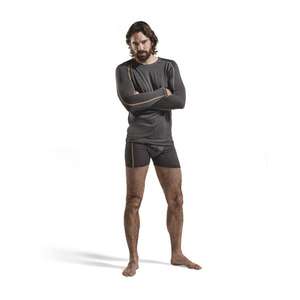 BLAKLADER - 479917349835L Top de ropa interior XLIGHT 100% Merino Gris oscuro/Amarillo-ROPA INTERIOR TÉRMICA EAN 7330509545522 - Product Image 3
