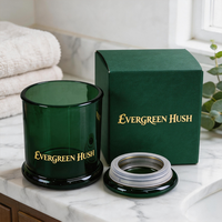 Ventes en gros de pots à bougies vides avec couvercles, 8 oz, 10 oz, 12 oz, pot à bougie en verre transparent brun, boîte cadeau
