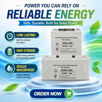 Batterie au gel scellée sans entretien à décharge profonde de qualité solaire 12V 65Ah 100Ah 120Ah 150Ah haute capacité pour voiturettes de golf