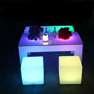 <span class=keywords><strong>Table</strong></span> de <span class=keywords><strong>bar</strong></span> extérieure moderne en plastique avec barre lumineuse LED à 16 couleurs changeantes, étanche IP65, pour appartement, <span class=keywords><strong>bar</strong></span> à domicile et hôtel - Product Image 5