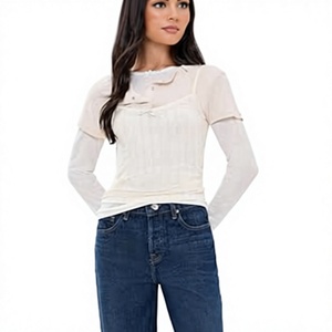 High Quality <b>Women's</b> <b>Dark</b> <b>Blue</b> Mid Waist Straight-leg Regular Fit Casual Full Length Denim <b>Jeans</b> Eco-Friendly Vintage Summer - Product Image 5