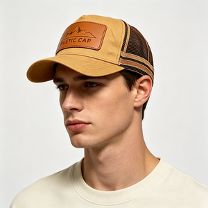Gorra de camionero personalizada 100% poliéster, estilo deportivo, informal, de verano, para hombre, con malla, para exteriores. - Product Image 1
