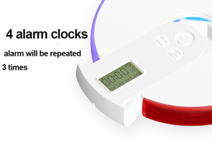 Nouveau design étui à pilules électronique de rappel de l'heure en plastique coloré mignon boîte à pilules intelligente pendant <span class=keywords><strong>7</strong></span> jours avec 4 groupes de rappels d'alarme - Product Image 3