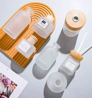 Nouvelle bouteille d'aromathérapie en verre givré de 100 ml, bouteille vide pour la décoration de la maison, utilisation en voiture, diffuseur de parfum, conteneur de recharge d'huile essentielle