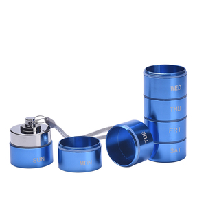 Organizer pil portabel 7 Hari kustom aluminium & baja tahan karat tahan air & obat & Vitamin untuk mesin CNC - Product Image 4