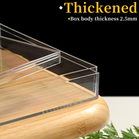 Boîte de présentation personnalisable pour herbes et produits secs, carrée, transparente, en plastique PS, épaissie, qualité alimentaire, pour emballage cadeau