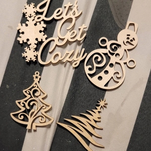 Gỗ lát giáng sinh trang trí Handmade-mộc mạc bằng gỗ giáng sinh trang trí cây-Trang trại trang trí kỳ nghỉ - Product Image 4