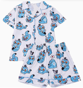 Conjunto de Pijama Casual y Cómodo con Cintura Elástica para el Verano, Camiseta y Pantalones Cortos con Estampado de Dibujos Animados Kpop Demon Hunters - Product Image 5