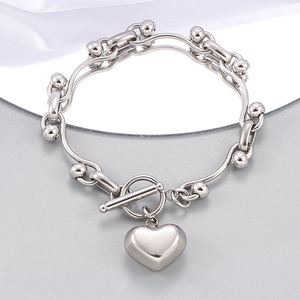 Demandez le catalogue <span class=keywords><strong>U</strong></span> : Bracelets chaîne en acier inoxydable, bijoux <span class=keywords><strong>de</strong></span> mode en forme <span class=keywords><strong>de</strong></span> cadenas à <span class=keywords><strong>50</strong></span> cœurs, prix <span class=keywords><strong>de</strong></span> gros - Product Image 4