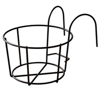 Support rond en métal pour pot de fleurs suspendu, support Gamla pour jardinières de balustrade, support de pot pour décoration de balcon extérieur, plante