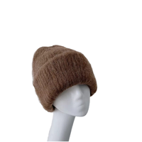 David Sports Wear Bonnet Slouchy en Laine à Logo Personnalisé, Mélange de Cachemire de Haute Qualité, Tricoté Doux, Relevé, Chaud pour l'Hiver et le Ski