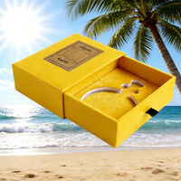 Boîte cadeau pour vin en papier recyclé gaufré avec doublure en éponge, pelliculage mat et revêtement UV pour occasions spéciales, élégante
