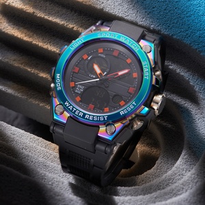 SHUAIKE 954 New Men's Sports <b>Digital</b> Watch Silicone Strap Waterproof Luxury Electronic Watch Impact <b>Clock</b> Watch - Product Image 3