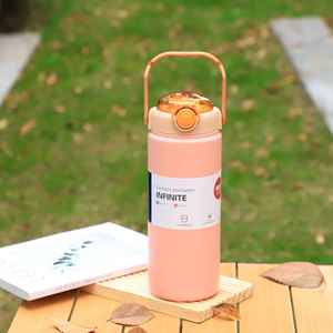 Highvalue Stainless Steel Vacuum Insulated Water Bottle with Handle and Double Straw Leak-Proof Eco-Friendly Business Gift - Product Image 3