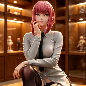 Figura <span class=keywords><strong>de</strong></span> PVC <span class=keywords><strong>de</strong></span> <span class=keywords><strong>Makima</strong></span> Sentada, Anime 2D, Chica Bonita Coleccionable, Adorno <span class=keywords><strong>de</strong></span> Escritorio - Product Image 3