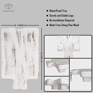 Plateaux de service en bois de bambou flottants modernes personnalisables avec pied en bois pour la maison ou la fête - Product Image 5