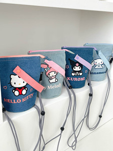 Sac à bandoulière en jean motif dessin animé mignon, style Melodyed, à fermeture ouverte, portable, personnalisable avec logo pour enfants, vente en gros - Product Image 6