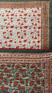 Diseño de lujo Rajasthani bloque impreso hecho a mano lujo cómodo Kantha edredón indio bohemio ropa de cama colcha de algodón Manta - Product Image 4