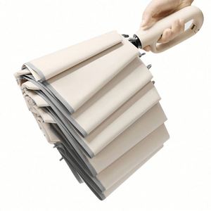 Fully Automatic Folding UV Protect <b>Umbrella</b> Sturdy Large Travel Portable Paraguas Rainy C Shape Ring Buckle Reverse <b>Umbrella</b> - Product Image 3