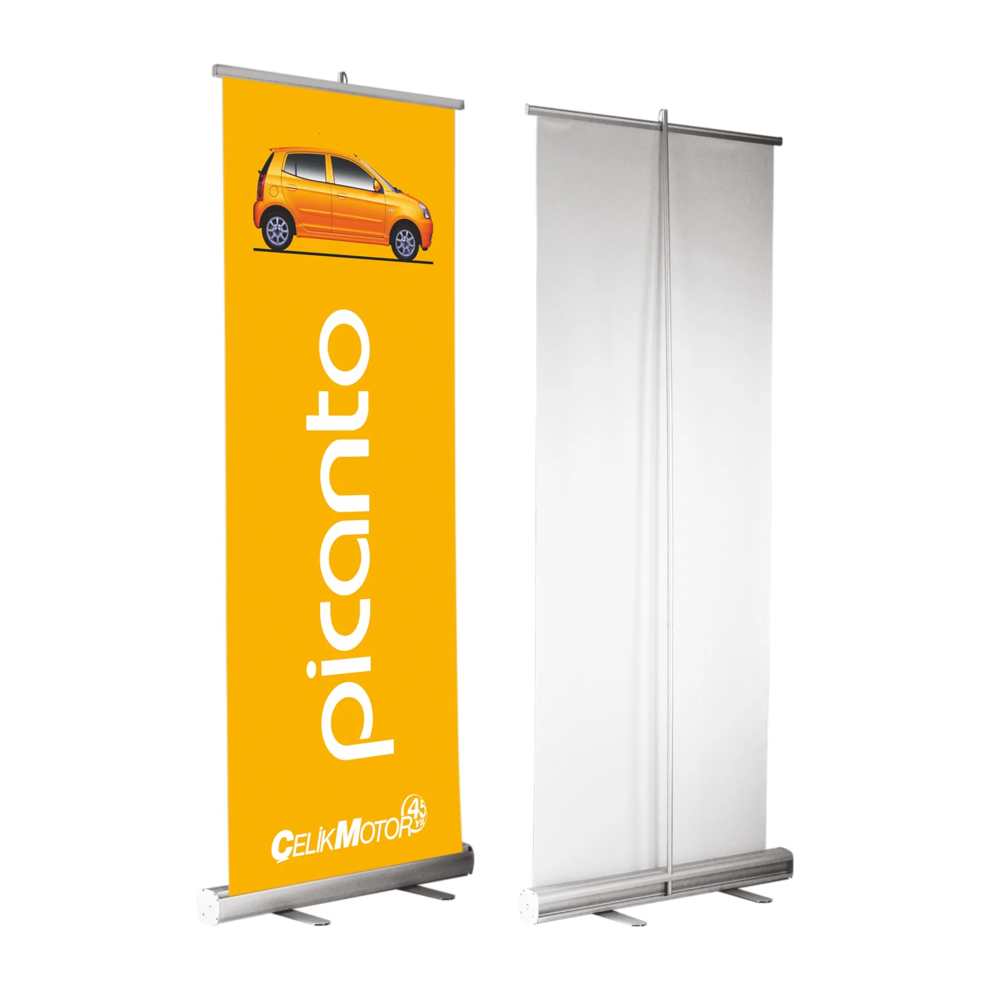 Aluminium Roll Up Banner 80x200cm Backdrop Double Sided Retractable Roll Up Banner Stand For Trade Show