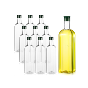 Bouteilles transparentes de grande capacité, bouteilles à col long carrées vides, bouteilles à <span class=keywords><strong>vin</strong></span>, bouteilles d'huile d'olive avec bouchon - Product Image 1