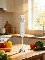 Mixeur Plongeant Multifonctionnel 600W - 2 Vitesses, Conception Anti-Éclaboussures, Boîtier en Plastique, Mixeur Portable pour la Cuisine Domestique