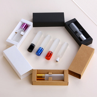 Flacon de parfum en verre givré blanc SUMEEAR 10 ml, flacon à bille rechargeable, boîte en papier avec logo personnalisé pour échantillon de parfum